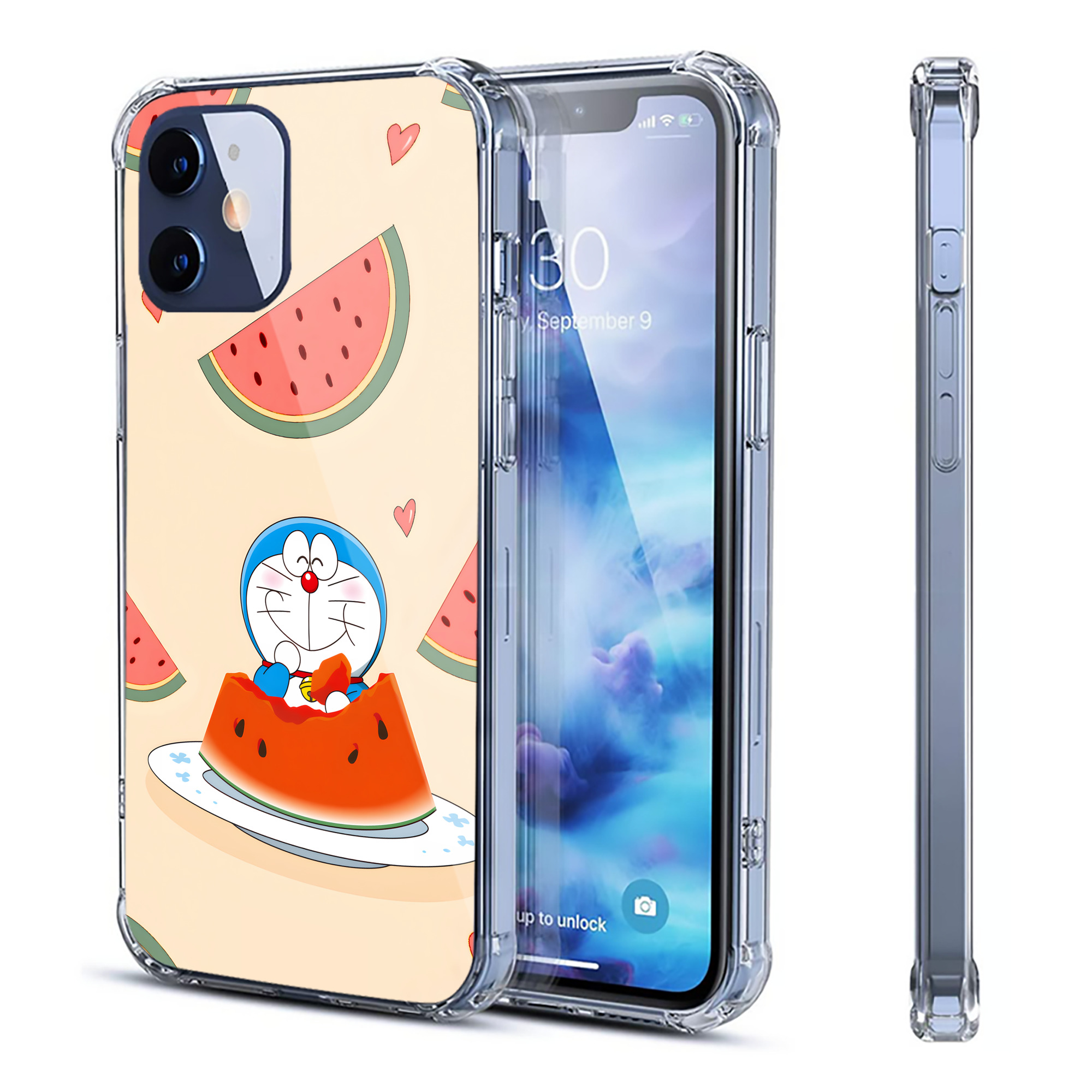 （画像用） ドラえもん Doraemon 【iPhone 12シリーズ対応】透明スマホケース（クリアソフトケース）